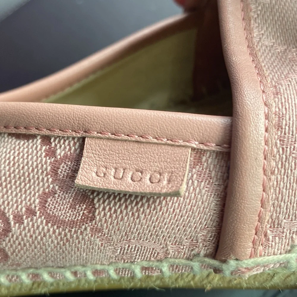🤯AUTHENTIC GUCCI MONOGRAM GUCCIRISSMA CLOTH ESPADRILLES